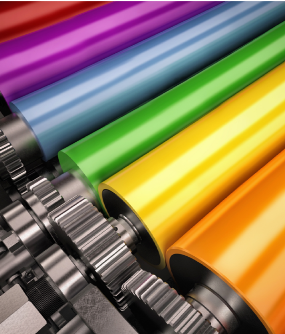 Silicone printing rollers